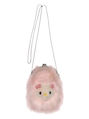 VTG 2000 Sanrio Hello Kitty Pink Faux Fur Bag Pochette
